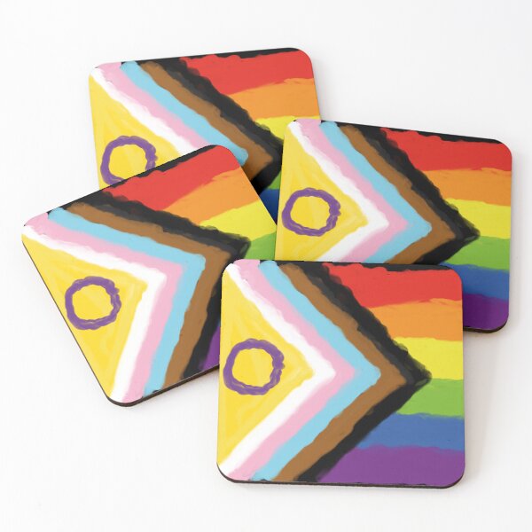Item preview, queer flag black background designed and sold by MentaLee.