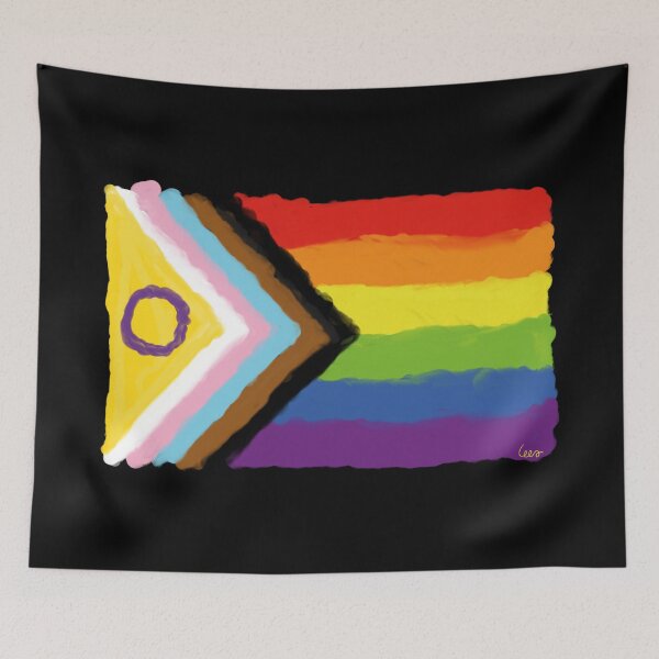 Item preview, queer flag black background designed and sold by MentaLee.