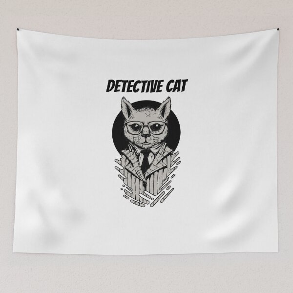 Item preview, Detective cat cute and funny design designed and sold by CuteCatoShop.