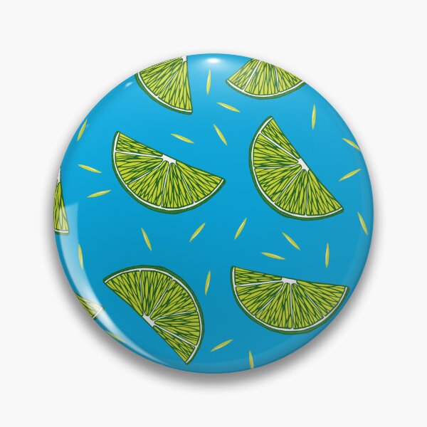 Item preview, Pattern with lime slices on blue background designed and sold by hmorena.