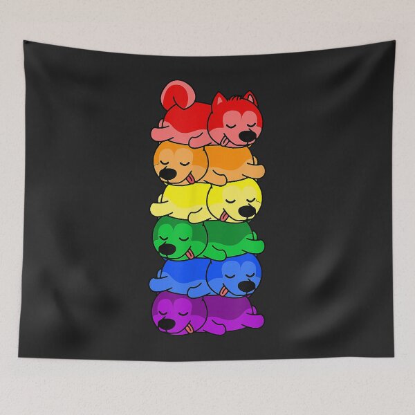 Item preview, Cute Rainbow Siberian Husky Gay Pride LGBT Puppy Lover designed and sold by Corelli87.