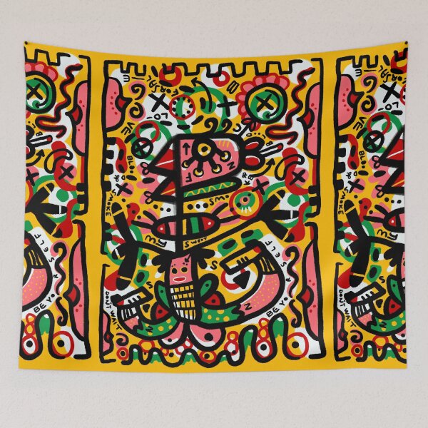 Item preview, Abstract bird woman tribal childlike style / 04 designed and sold by GreissDesign.