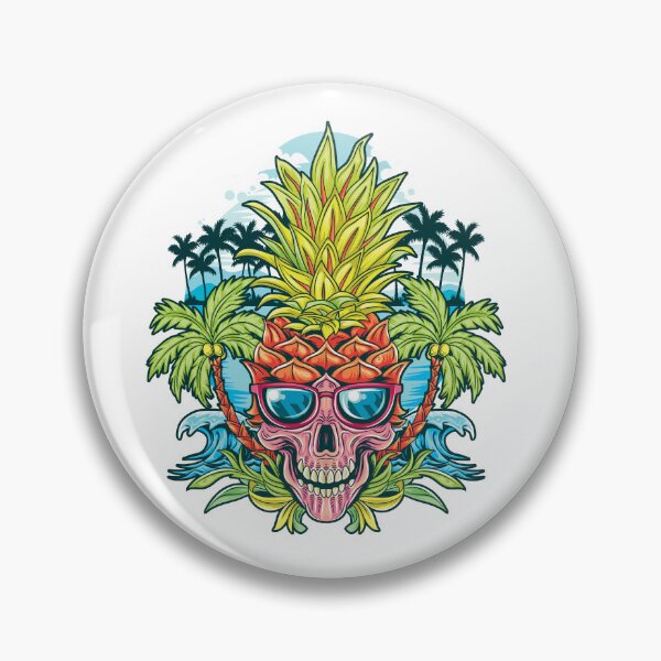 Artikelvorschau, Skul With Pineapple Art entworfen und verkauft von Milkygmail.