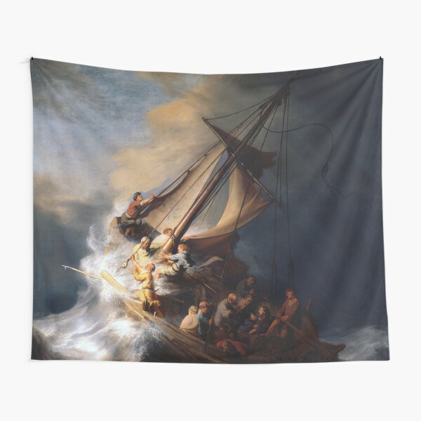 Stolen Painting - The Storm on the Sea of Galilee Tapestry