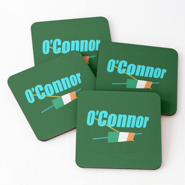 Item preview, O'Connor surname with Irish flag abstract design  designed and sold by lobodelnoir.