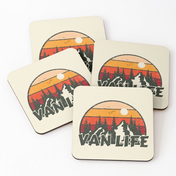 Item preview, Retro sunset mountain view - Van Life designed and sold by yococo.