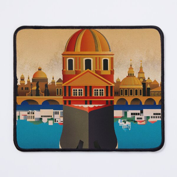 Item preview, PRAHA MEDITERRANEE Prague Czech Republic Vintage Art Deco Travel Poster designed and sold by retroposters.