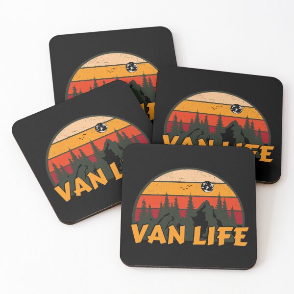 Item preview, Retro sunset mountain view - Van Life designed and sold by yococo.