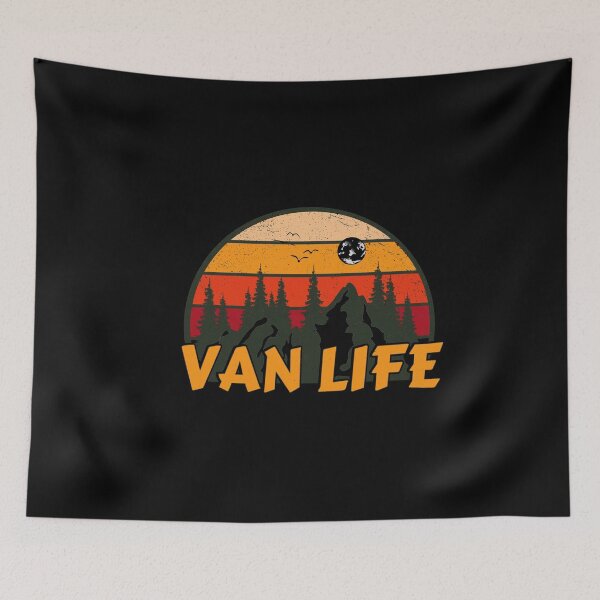 Item preview, Retro sunset mountain view - Van Life designed and sold by yococo.