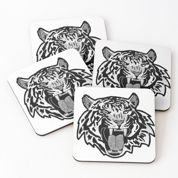 Item preview, Screaming Roaring Tiger - Comic book style Vintage style - Edgy Cool Gothic Alt Style designed and sold by moesiandco.