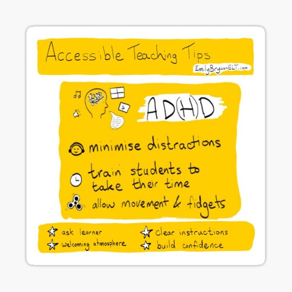 Accessible Teaching Tips: AD(H)D Sticker