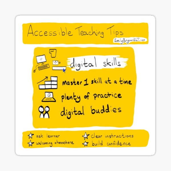 Accessible Teaching Tips: Digital Skills Sticker