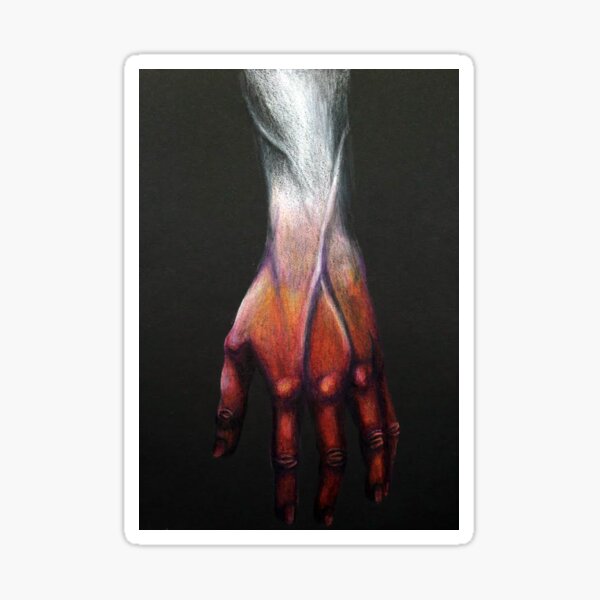 Bleeding Hand Sticker