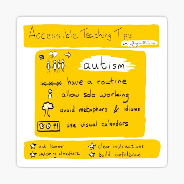 Accessible Teaching Tips: Autism Sticker