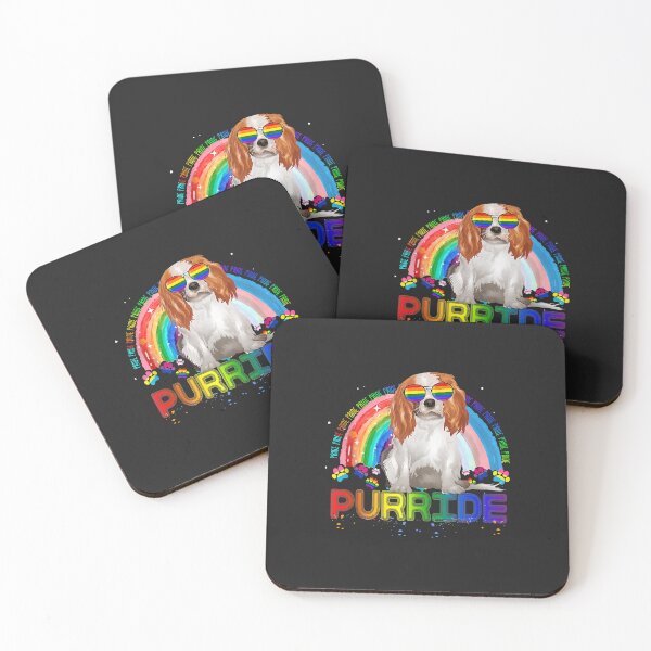 Item preview, Funny Cavalier King Gay Pride Shirt Rainbow Sunglasses LGBTQ Tank Top designed and sold by Corelli87.