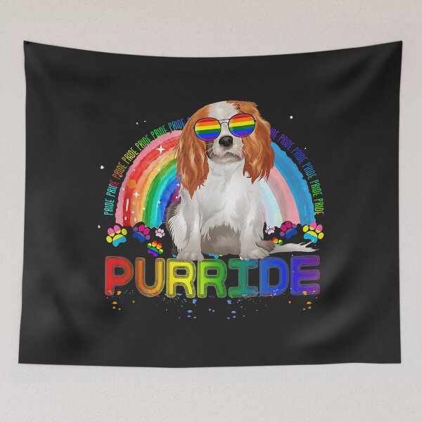 Item preview, Funny Cavalier King Gay Pride Shirt Rainbow Sunglasses LGBTQ Tank Top designed and sold by Corelli87.