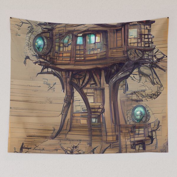 Item preview, Trehouse Sketch | Artificial Inteligence Generated Art designed and sold by AllAboutAI.