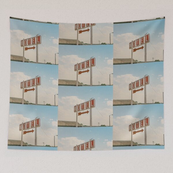 Item preview, Old Time Motel Sign Vintage Photography designed and sold by EmbraceAmbience.