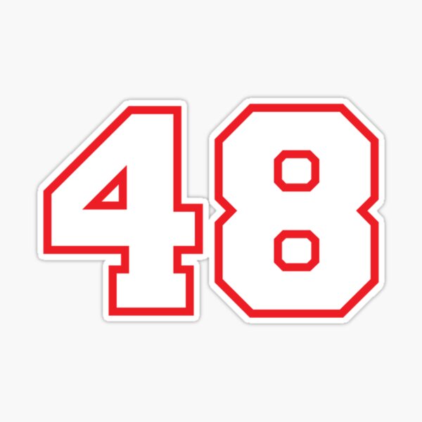 Harrison Bader 48 Jersey Number Sticker Essential T-Shirt for Sale by  ayeshab6wc