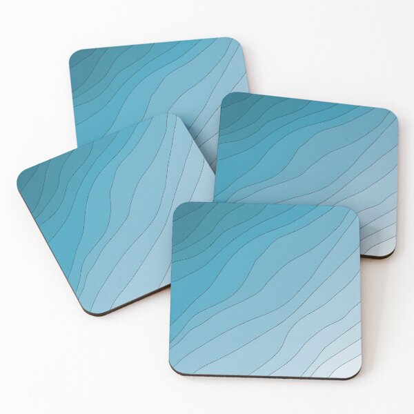 Artikelvorschau, Abstract Wavy Line Art Blue Gradient 02 entworfen und verkauft von PAPER MOON art & design.