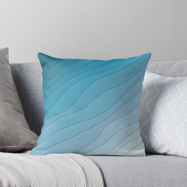 Aperçu de l'œuvre Abstract Wavy Line Art Blue Gradient 02 créée et vendue par PAPER MOON art & design.