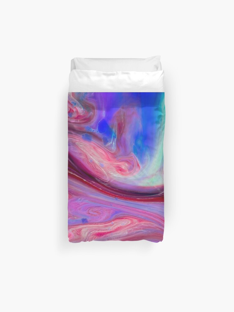 Royal Blue Salmon In Pink Fuchsia Duvet Cover By Sanjatosic