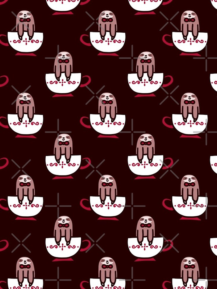Thumbnail 4 of 4, iPhone Case, Tea Sloth Pattern designed and sold by SaradaBoru.