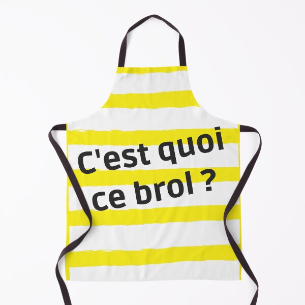 Item preview, What is this brol, belgian expression which means what is this bazaar with yellow lines designed and sold by PausePapote.