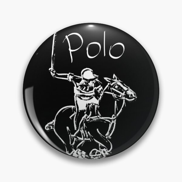 Item preview, Cool White Outlined Polo Rider with Mallet a Team Horse Sports Logo designed and sold by DappleDesign.