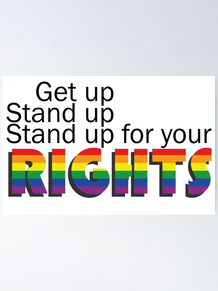 "Stand up for your Rights pride flag" Poster for Sale by caspictures ...
