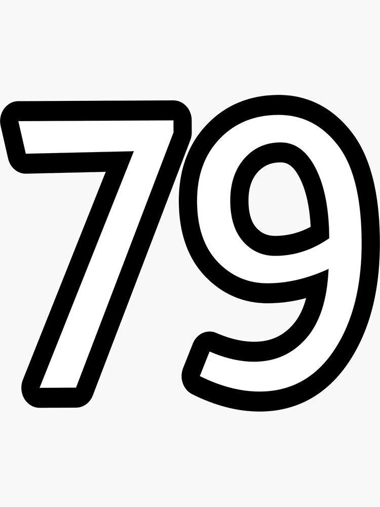 Number 79 Jersey Minimal Sticker | Sticker