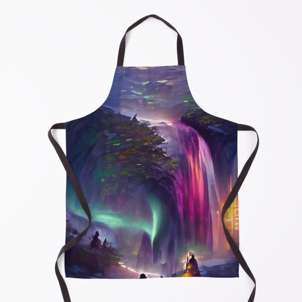 Item preview, Northern Light Waterfall | Artificial Inteligence Generated Art designed and sold by AllAboutAI.