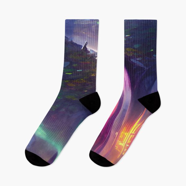 Item preview, Northern Light Waterfall | Artificial Inteligence Generated Art designed and sold by AllAboutAI.