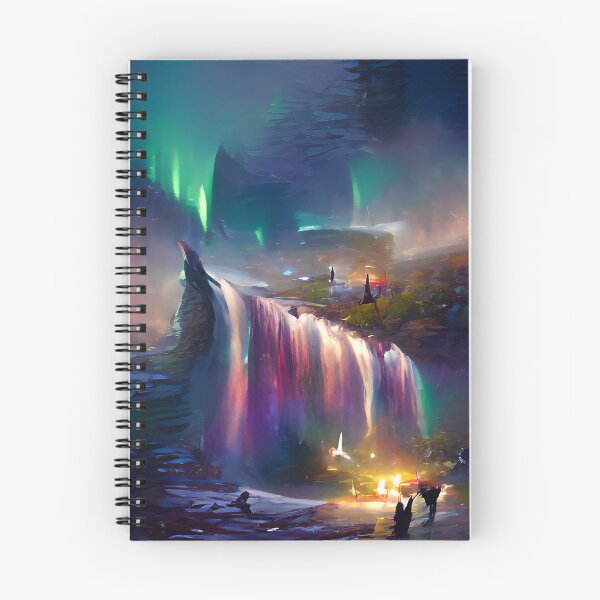Item preview, Northern Light Waterfall | Artificial Inteligence Generated Art designed and sold by AllAboutAI.