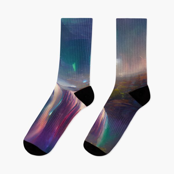 Item preview, Northern Light Waterfall | Artificial Inteligence Generated Art designed and sold by AllAboutAI.