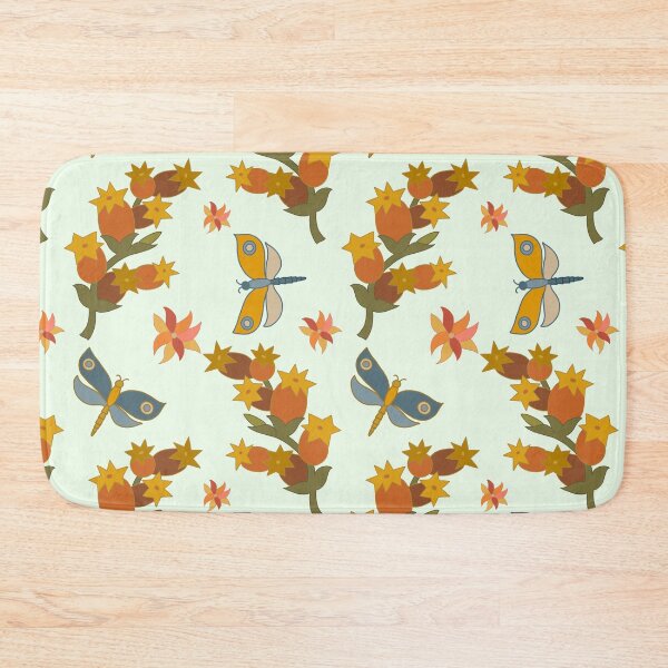 Item preview,  Vintage Dragonfly and Flower Pattern  designed and sold by IdinDesignShop.