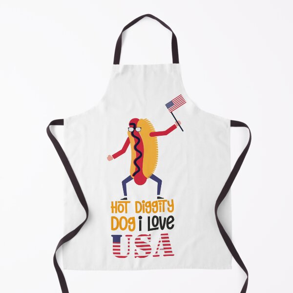 Item preview, Hot Diggity Dog I Love USA -Usa independance quotes-Usa independance saying-summer juice designed and sold by comeonyassine21.