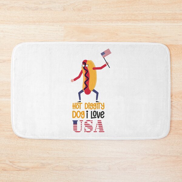 Item preview, Hot Diggity Dog I Love USA -Usa independance quotes-Usa independance saying-summer juice designed and sold by comeonyassine21.
