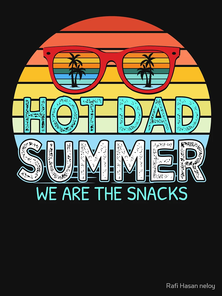 Thumbnail 6 von 6, Premium Oversized Pullover, Hot Dad Summer We Are The Snacks With Chill Sunglass Vintage Apparel T designt und verkauft von Rafi Hasan neloy.