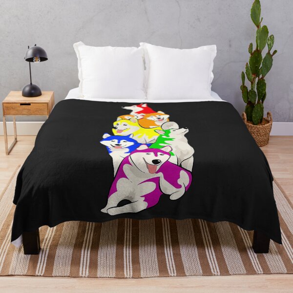 Item preview, Gay Pride Siberian Husky Dog Lover LGBT Funny Rainbow Flag designed and sold by Corelli87.