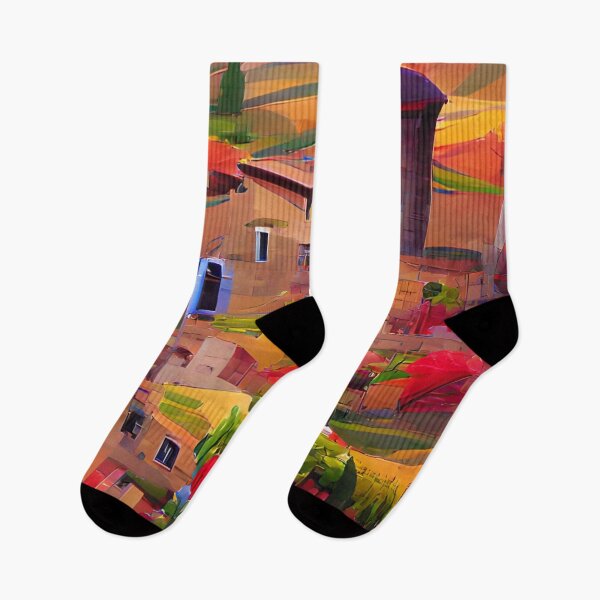 Item preview, Beautiful Village | Artificial Inteligence Generated Art designed and sold by AllAboutAI.