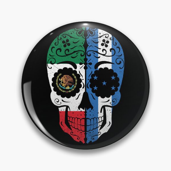 Artikelvorschau, Mexican Honduran Flag Sugar Skull entworfen und verkauft von snickrdoodle.