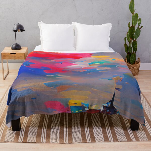 Aperçu de l'œuvre Painted Sky City | Artificial Inteligence Generated Art créée et vendue par AllAboutAI.