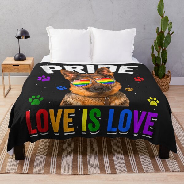 Item preview, German Shepherd Gay Pride LGBT Rainbow Flag Dog Lover Tank Top designed and sold by Corelli87.