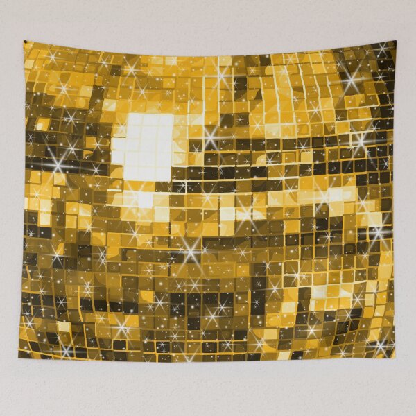 Item preview, Twinkle Yellow Gold Disco Ball Pattern  designed and sold by Deborah Camp.