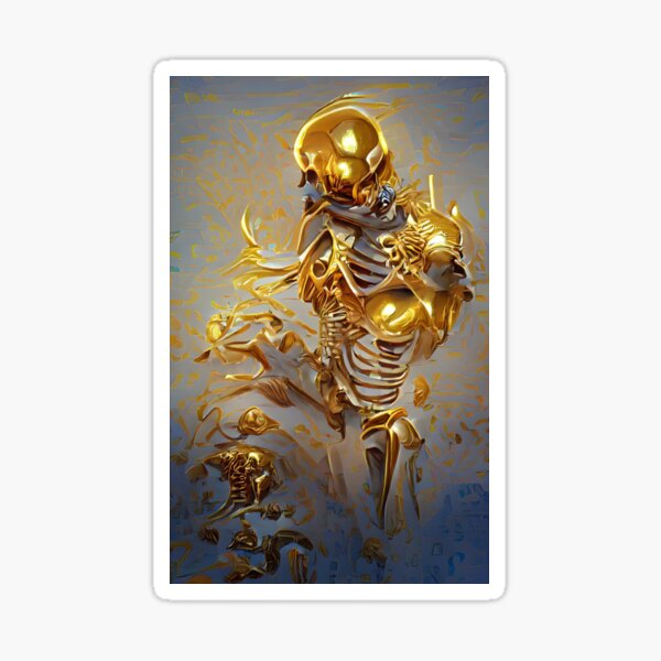 Midas Touch Skull King - Macabre Art - Midas King Gold Skull