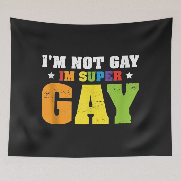 Item preview, I'm Not Gay I'm Super Gay Tank Top designed and sold by Corelli87.
