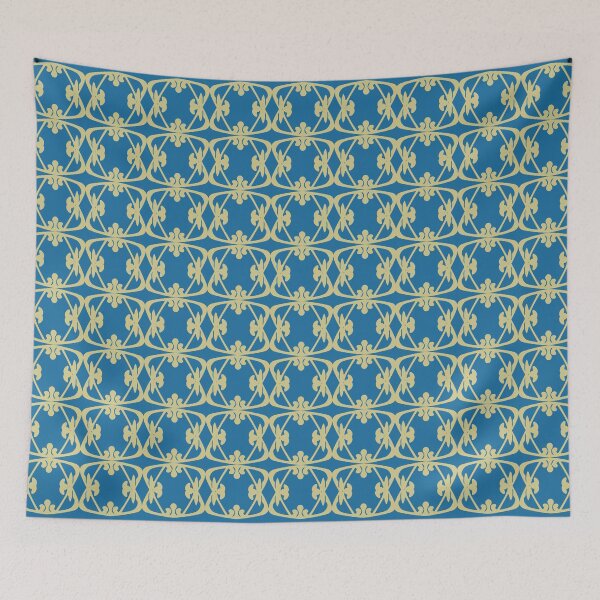 Item preview, Classic Victorian Decorative Mosaic Tiles Pattern Yellow Blue designed and sold by worldways.