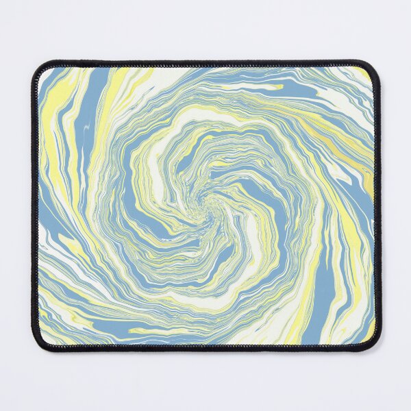 Item preview, Lemon blue and white swirl pattern designed and sold by Diane Hunter Art.