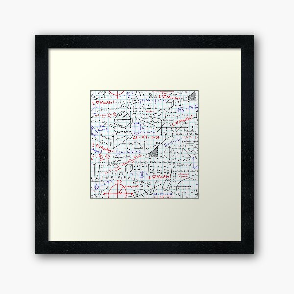 Math Homework Framed Art Print